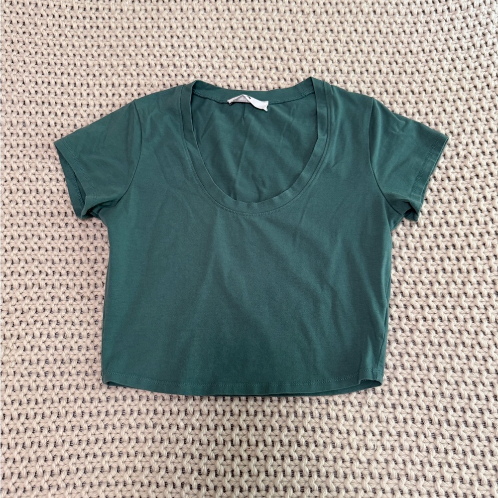 Green Women's Crop Top